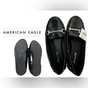NWT American eagle black lacquer girls shoes